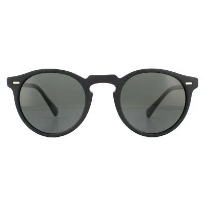 Pre-owned Oliver Peoples Sunglasses Gregory Peck Ov5217s 1031p2 Black Midnight Polarized In Gray