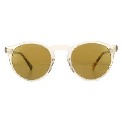 Pre-owned Oliver Peoples Sunglasses Gregory Peck Ov5217s 1485w4 Buff Tortoise Gold Mirror