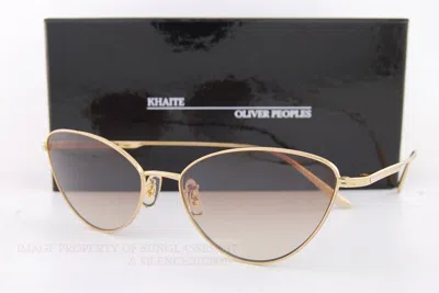 Pre-owned Oliver Peoples Sunglasses Khaite Ov 1328s 5332q1 Gold/brown Gradiet Women