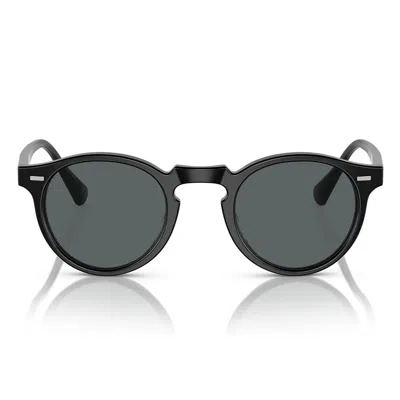 Oliver Peoples Sunglasses Ov5217 S 1031 P2 Gregory Peck Black Semi Matte/dark Gray Unisex Polarized