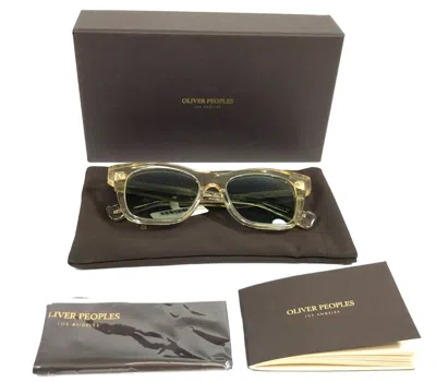 Pre-owned Oliver Peoples Sunglasses Ov5542su 1094bh Ms. Oliver Buff Frames W/ Green Lenses