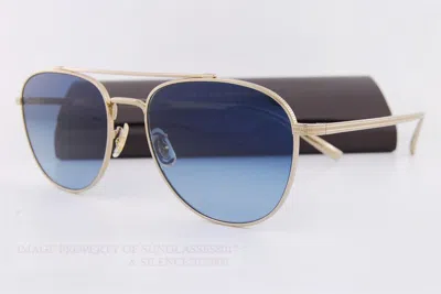 Pre-owned Oliver Peoples Sunglasses Rivetti 1335/st 5035q8 Gold Titanium/blue