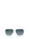 Oliver Peoples Clifton 58mm Polarized Gradient Rectangular Sunglasses In Metallic