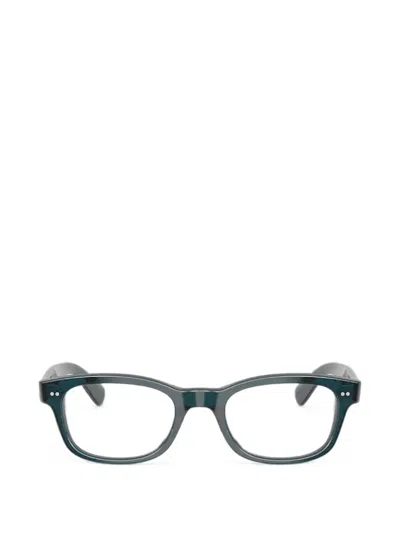 Oliver Peoples Tiello Rectangle-frame Glasses In Green