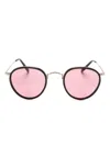 Oliver Peoples Tinted Round-frame Sunglasses In Black