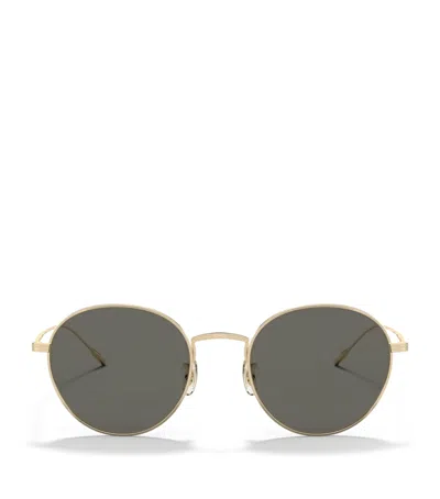 Oliver Peoples Titanium Altair Sunglasses In Gold