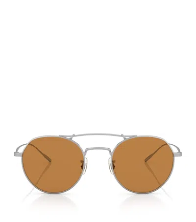 Oliver Peoples Titanium Reymont Sunglasses In Silver