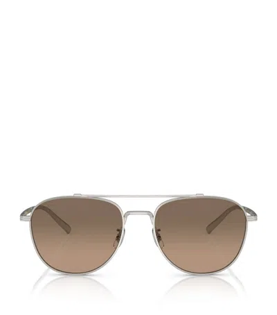 Oliver Peoples Titanium Rivetti Ov1335st Sunglasses In Silver