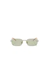 Oliver Peoples Tk-10 Rectangular-frame Glasses In Green
