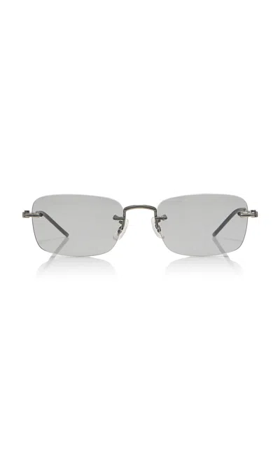 Oliver Peoples Tk-10 Square-frame Metal Sunglasses In Grey