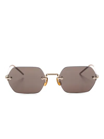 Oliver Peoples Tk-13 Geometric-frame Sunglasses In Gold