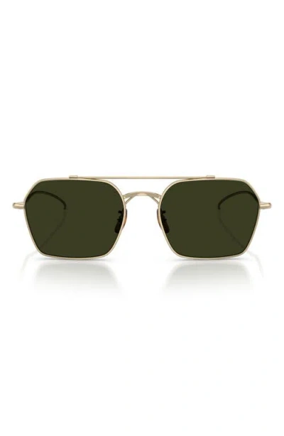 Oliver Peoples Tk-15 53mm Polarized Geometric Sunglasses In Gold