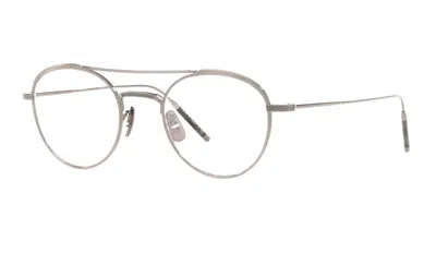 Pre-owned Oliver Peoples Tk 2 Takumi 47mm Eyeglasses Ov 1275 5254 Silver Japan In Clear