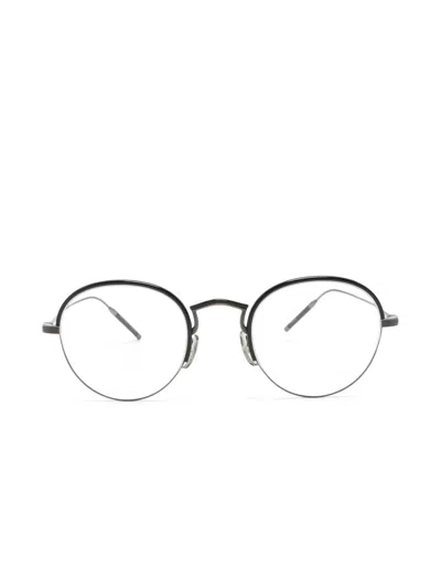 Oliver Peoples Tk-6 Round-frame Glasses In Black