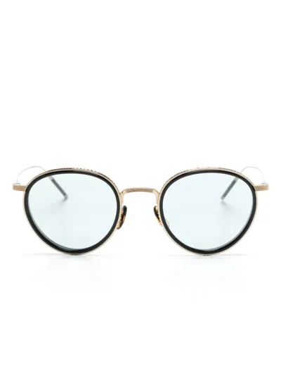 Oliver Peoples Tk-8 Round-frame Sunglasses In Black