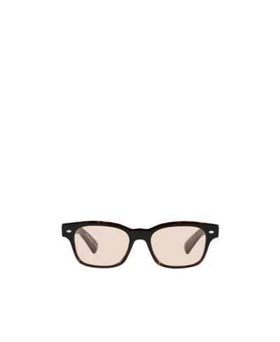 Oliver Peoples Tortoiseshell-effect Rectangle-frame Glasses In Black