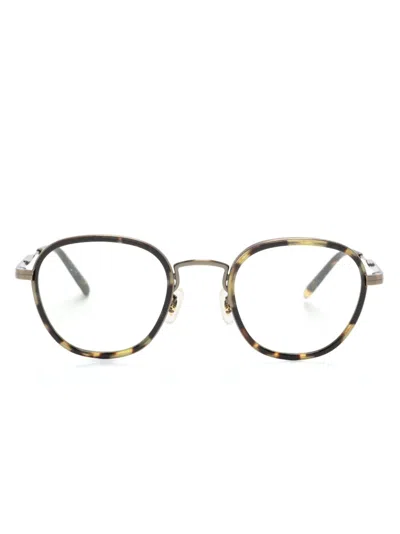 Oliver Peoples Runde Brille In Schildpattoptik