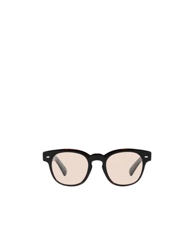 Oliver Peoples Tortoiseshell-effect Round-frame Glasses In Nude