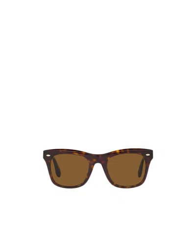 Oliver Peoples Tortoiseshell-effect Square-frame Sunglasses In Brown