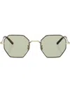 Oliver Peoples Tortoiseshell Octagonal-frame Sunglasses In Gold
