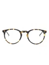 Oliver Peoples Tortoiseshell Round-frame Glasses In Black