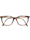Oliver Peoples Tortoiseshell Square-frame Glasses In Braun
