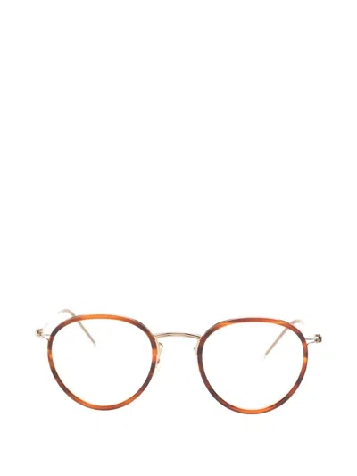 Oliver Peoples Tortoiseshell-pattern Round-frame Glasses In Brown
