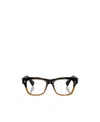 Oliver Peoples Translucent Zebra-pattern Wayfarer Glasses In Brown