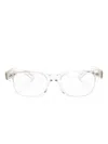 Oliver Peoples Transparent Rectangle-frame Glasses In White
