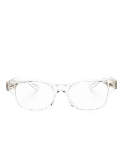 Oliver Peoples Transparent Rectangle-frame Glasses In White