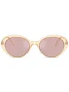 Oliver Peoples Transparent Round-frame Sunglasses In Yellow