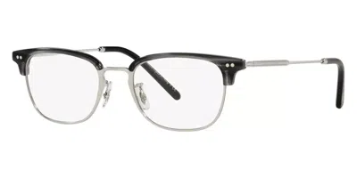 Pre-owned Oliver Peoples Unisex 49mm Silver Charcoal Tortoise Opticals Ov5468-1661-49 In Clear