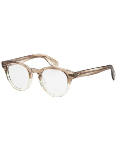 Oliver Peoples Ov5413u Cary Grant Round-frame Acetate Glasses In Green