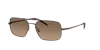 Oliver Peoples 55mm Victory Ii Polarized Rectangular Sunglasses In Brown