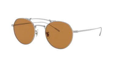 Oliver Peoples Reymont Round Sunglasses, 49mm In Cognac
