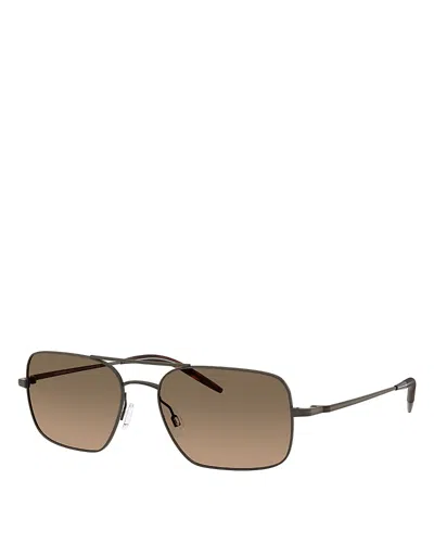 Oliver Peoples Victory Ii Pillow Sunglasses In Brown