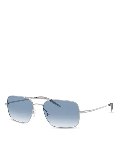 Oliver Peoples Victory Ii Rectangle-frame Sunglasses In Blue
