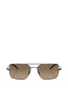Oliver Peoples 55mm Victory Ii Polarized Rectangular Sunglasses In Brown