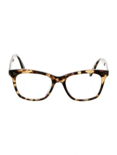 Pre-owned Oliver Peoples Wayfarer Eyeglasses In Brown