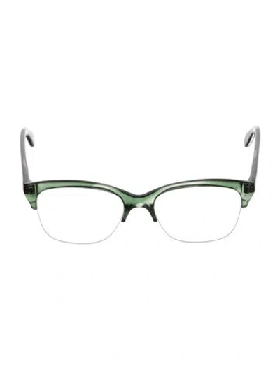 Pre-owned Oliver Peoples Wayfarer Eyeglasses In Green