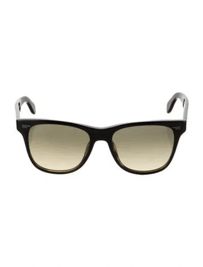 Pre-owned Oliver Peoples Wayfarer Gradient Sunglasses In Black