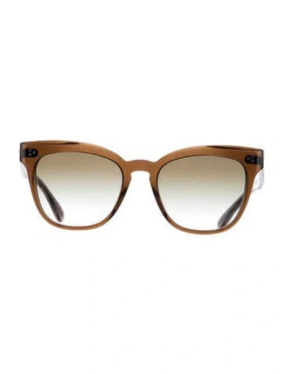 Pre-owned Oliver Peoples Wayfarer Gradient Sunglasses In Brown