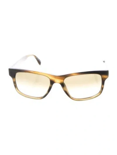 Pre-owned Oliver Peoples Wayfarer Gradient Sunglasses In Brown