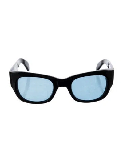 Pre-owned Oliver Peoples Wayfarer Mirrored Sunglasses In Black