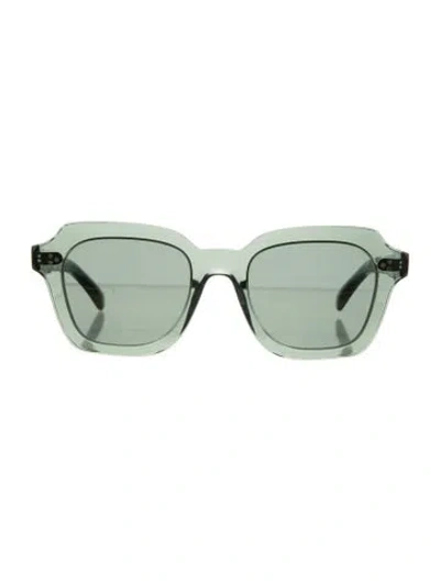 Pre-owned Oliver Peoples Wayfarer Mirrored Sunglasses In Green
