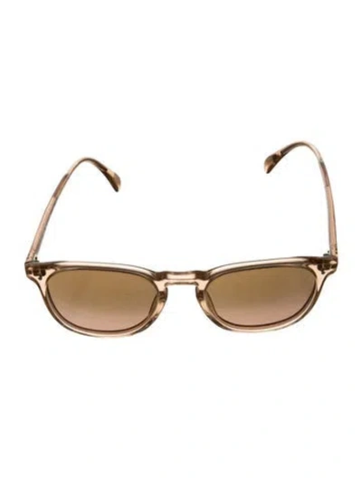 Pre-owned Oliver Peoples Wayfarer Mirrored Sunglasses In Neutral