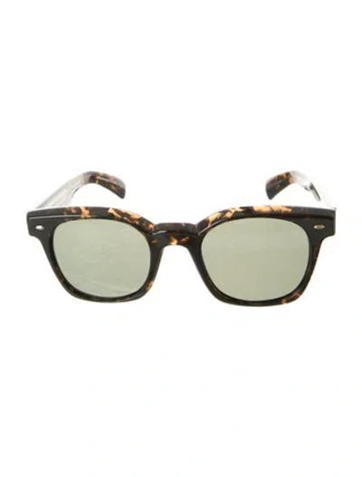 Pre-owned Oliver Peoples Wayfarer Tinted Sunglasses In Black