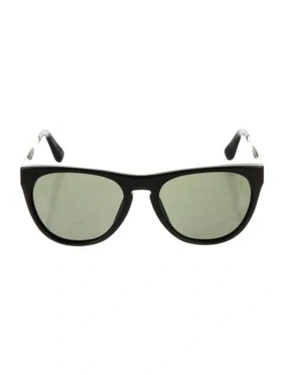 Pre-owned Oliver Peoples Wayfarer Tinted Sunglasses In Black/silver