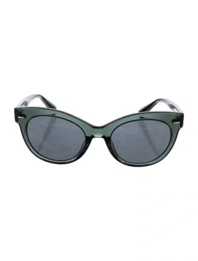 Pre-owned Oliver Peoples Wayfarer Tinted Sunglasses In Blue