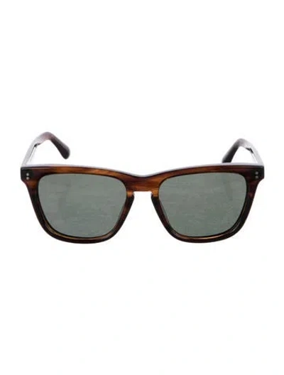 Pre-owned Oliver Peoples Wayfarer Tinted Sunglasses In Brown